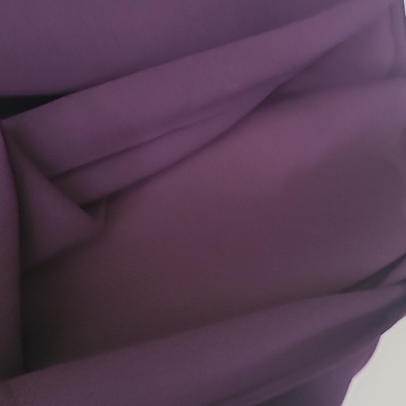 Formal Dress Maxi Cocktail Bead Trim Purple Dark Romance Fairycore Short Sleeve - Picture 10 of 12